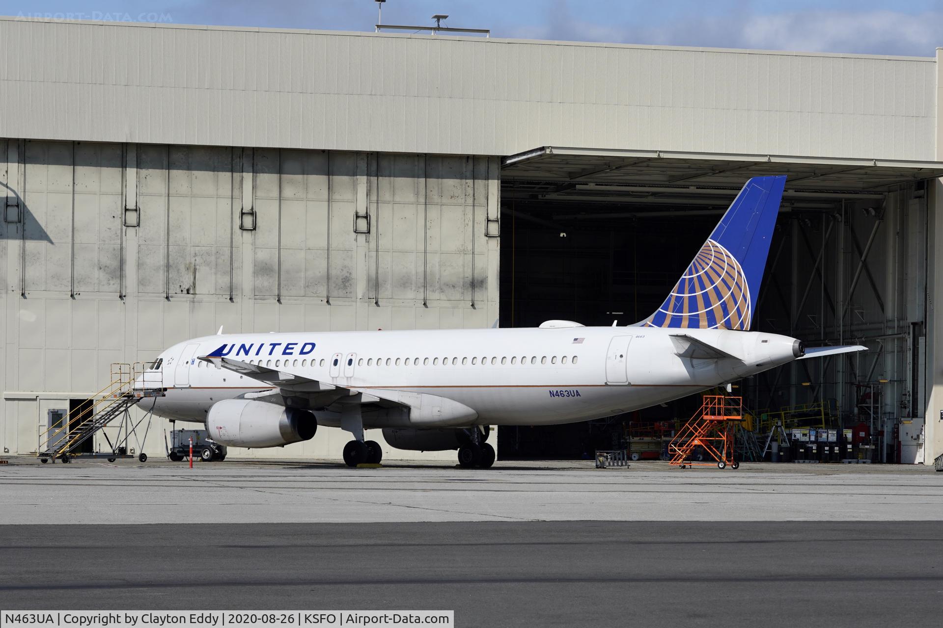 N463UA, 2000 Airbus A320-232 C/N 1282, SFO 2020.