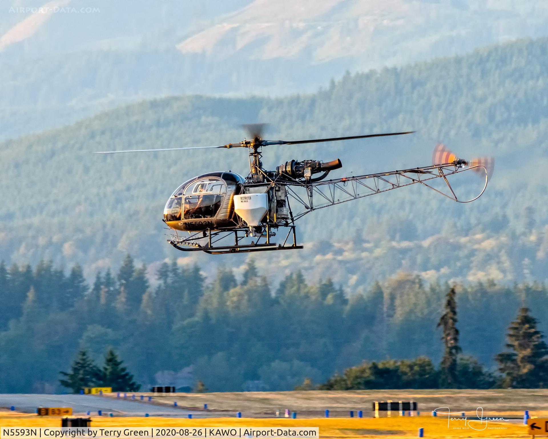 N5593N, 1970 Sud Aviation SA-318C Alouette II AST C/N 2174, KAWO