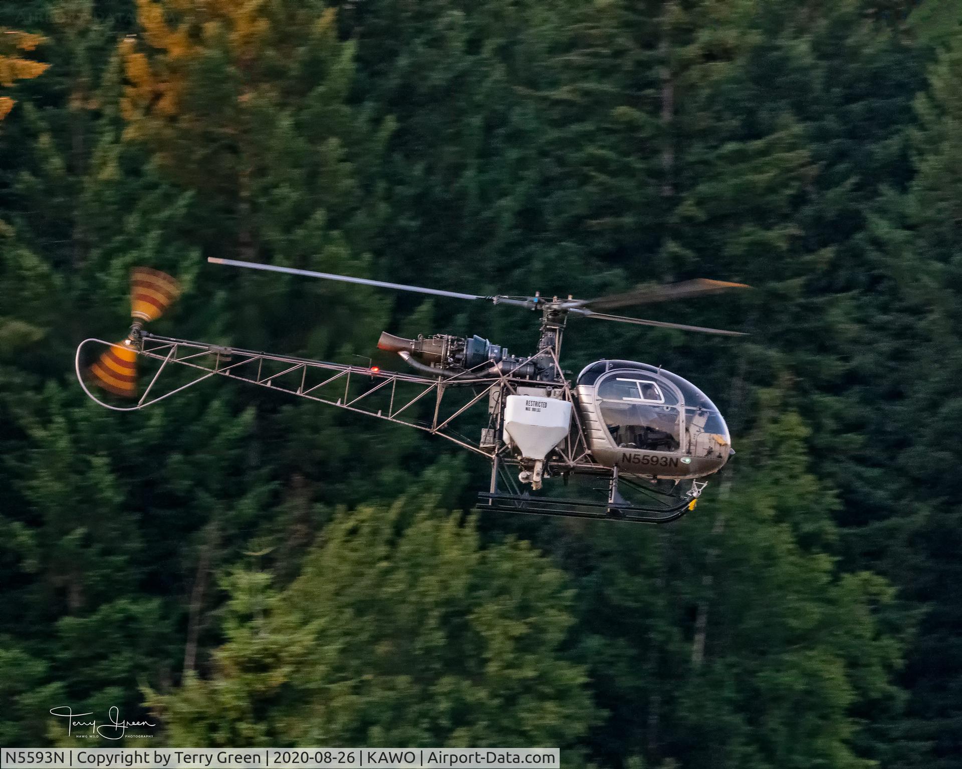 N5593N, 1970 Sud Aviation SA-318C Alouette II AST C/N 2174, KAWO