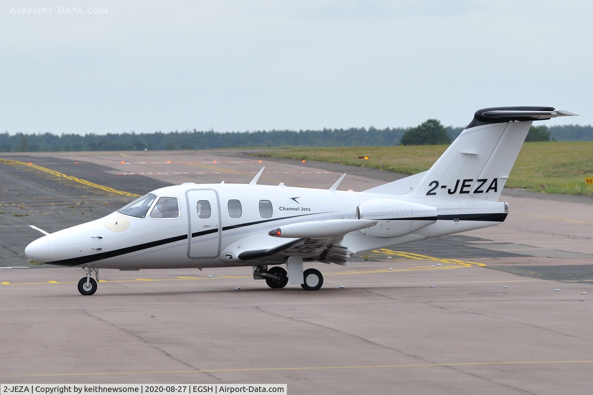 2-JEZA, 2007 Eclipse Aviation Corp EA500 C/N 000031, Arriving at Norwich from Jersey.