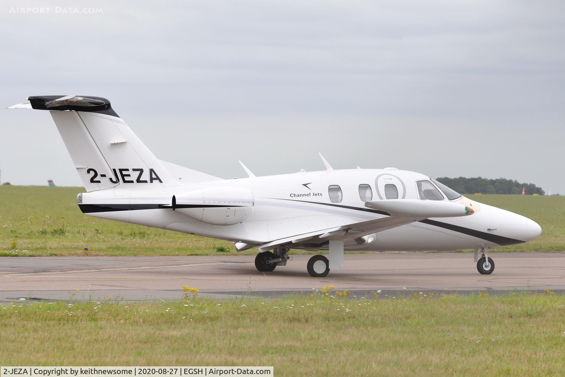 2-JEZA, 2007 Eclipse Aviation Corp EA500 C/N 000031, Leaving Norwich for Jersey.