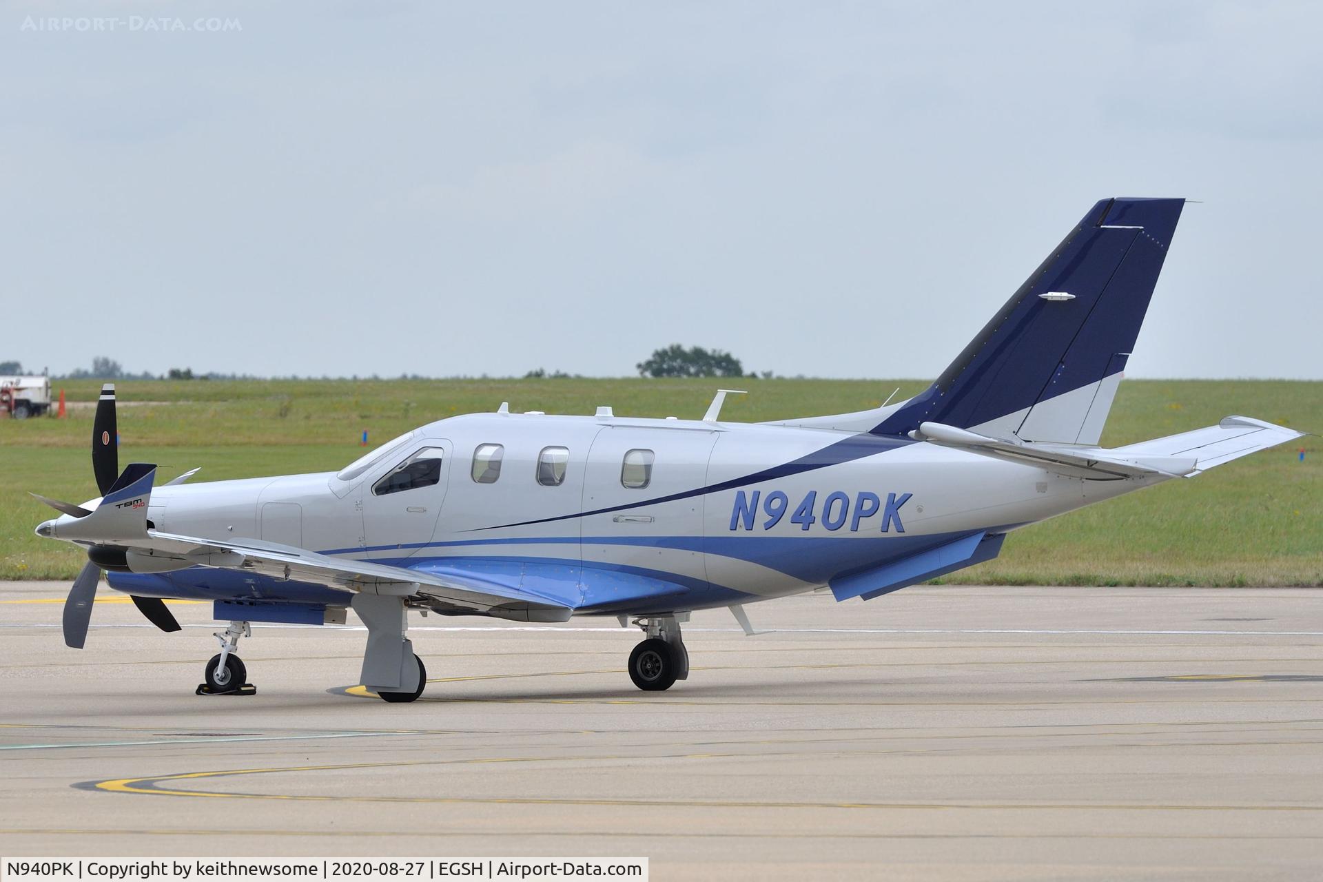 N940PK, 2019 Daher TBM-940 C/N 1328, Parked at Norwich.