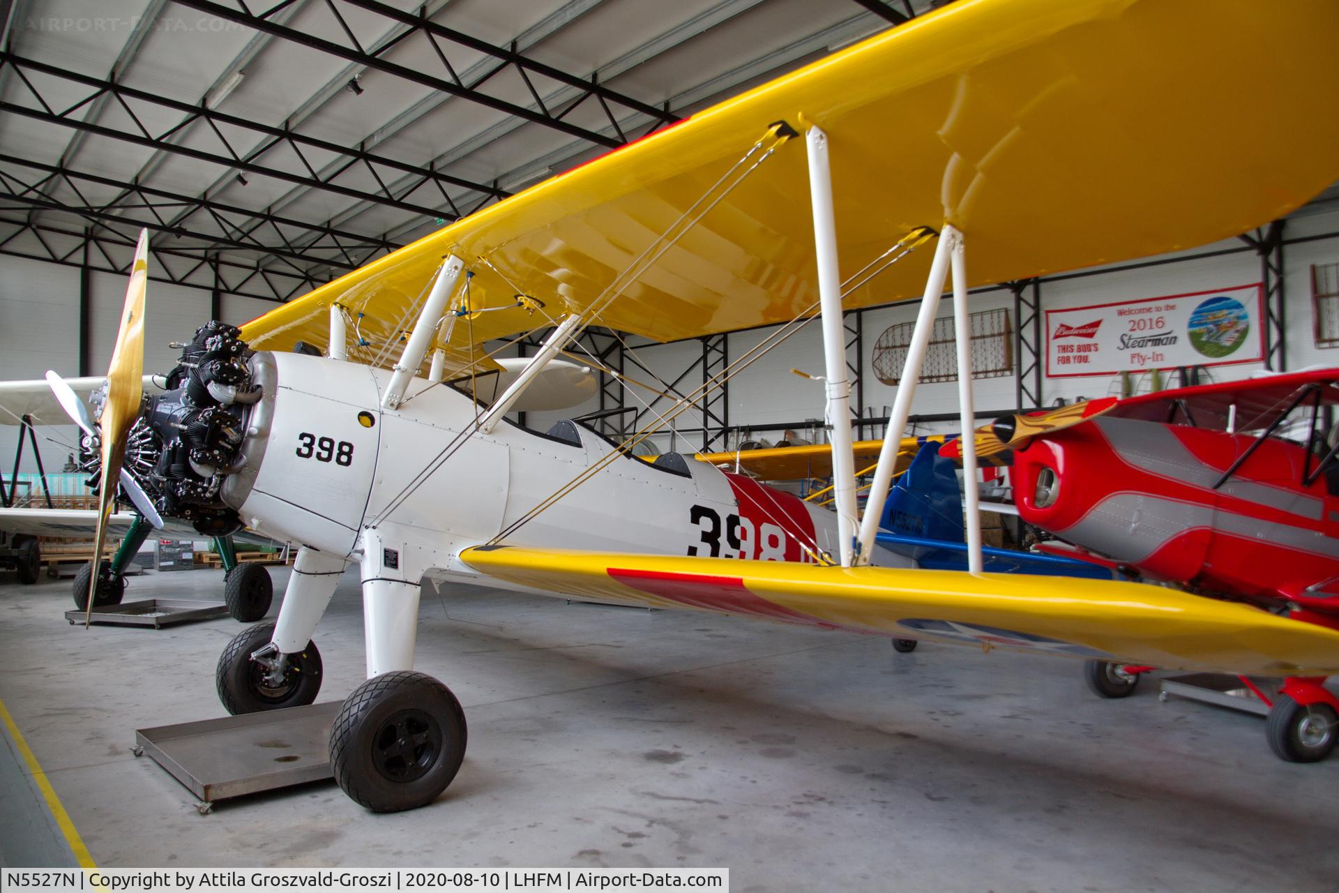 N5527N, Boeing B75N1 C/N 75-5361, LHFM - Fertöszentmiklós, MEIDL Airport, Hungary