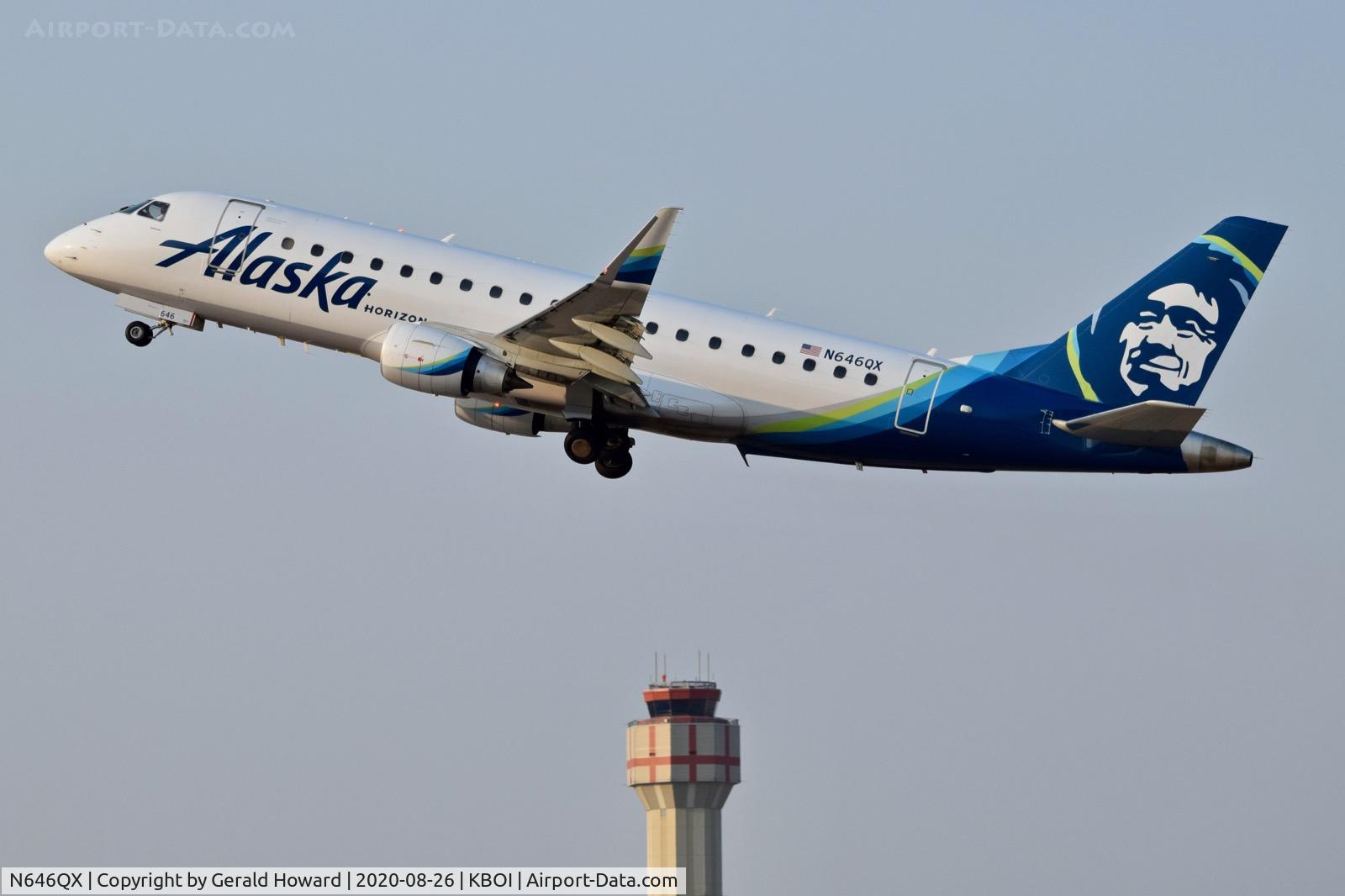 N646QX, 2018 Embraer ERJ-175 (ERJ-170-200LR) C/N 17000769, Departing BOI.