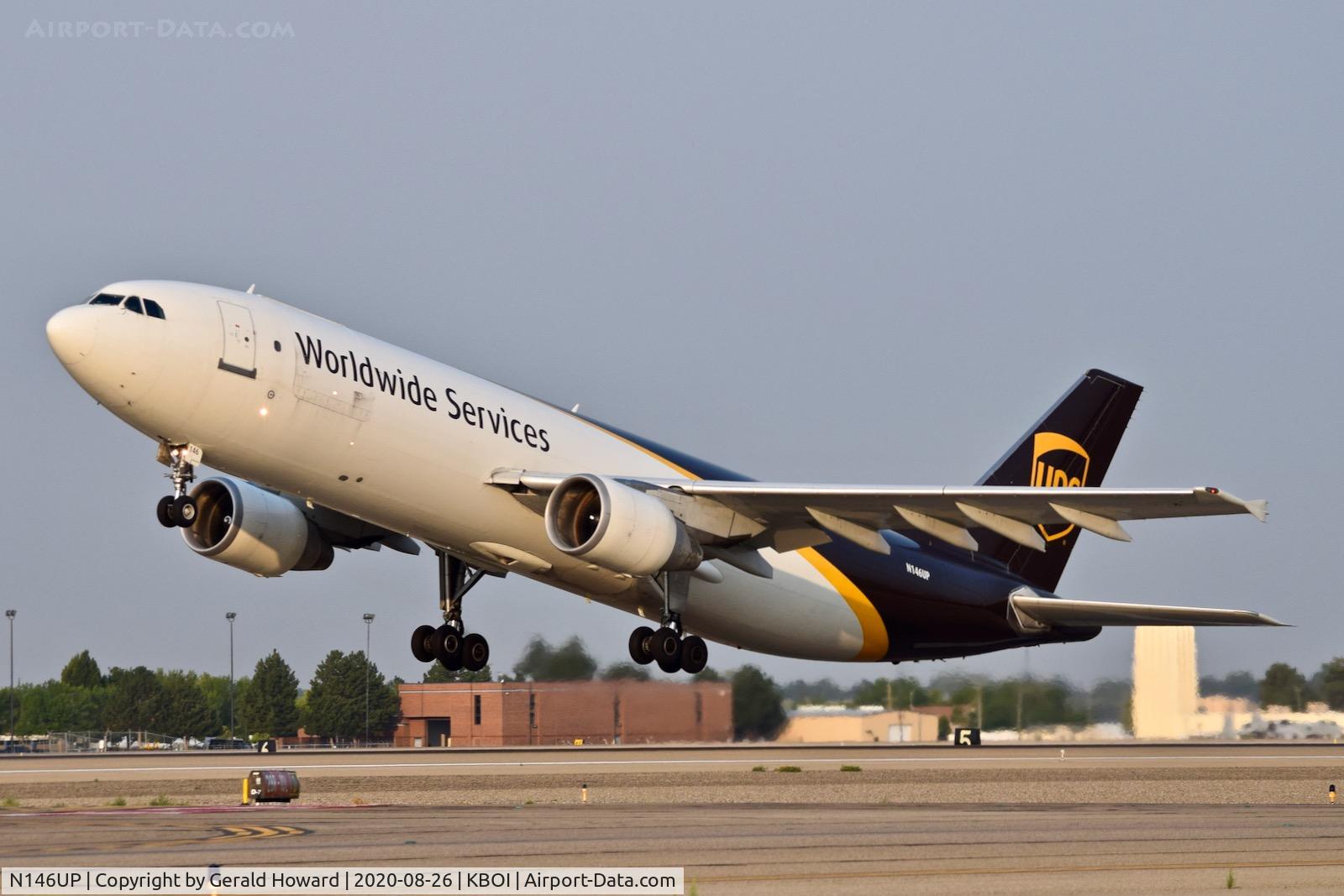 N146UP, 2003 Airbus A300F4-622R C/N 829, Take off from 10L.