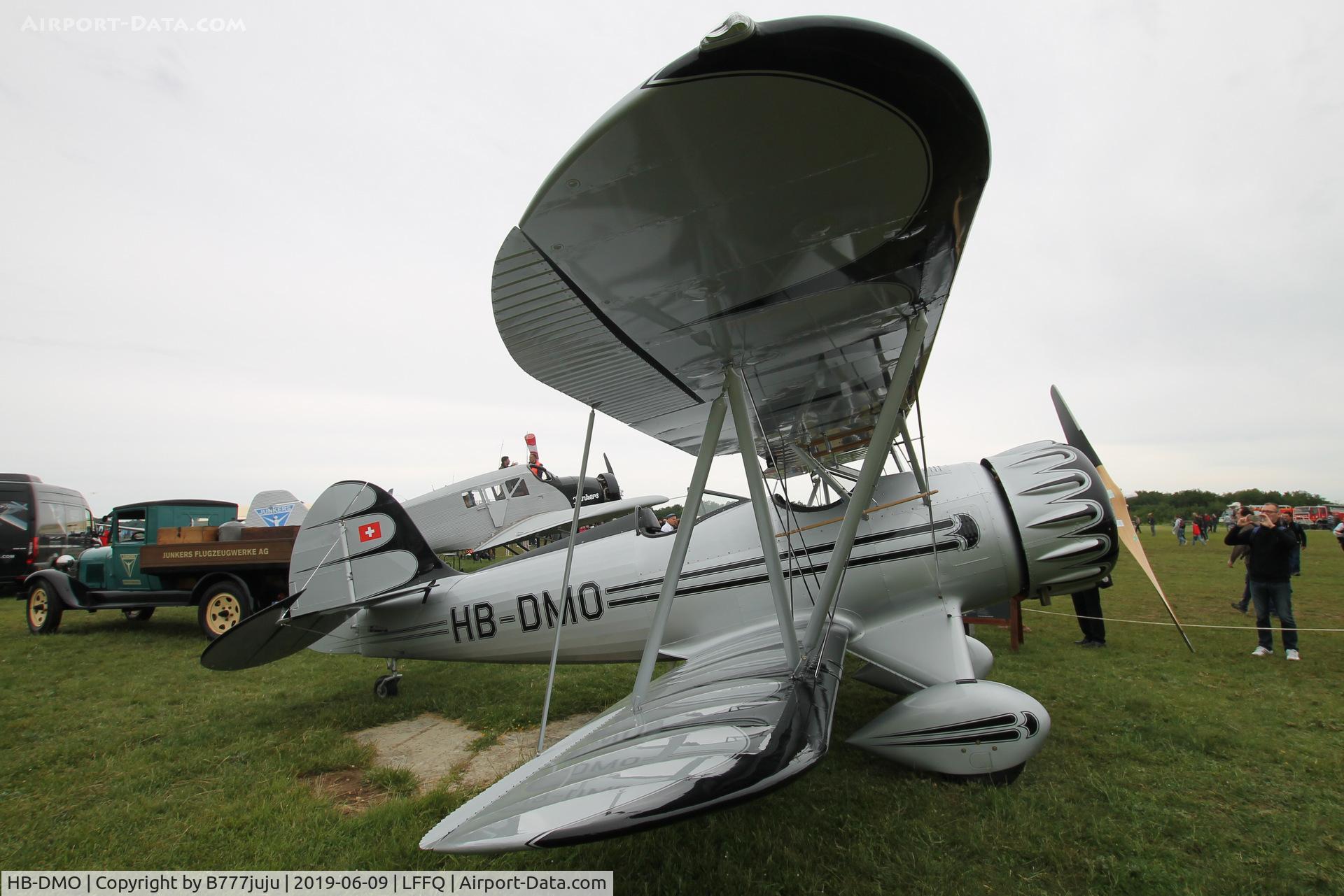 HB-DMO, Waco YMF-5C C/N F5C-8-153, at La Ferté-Alais