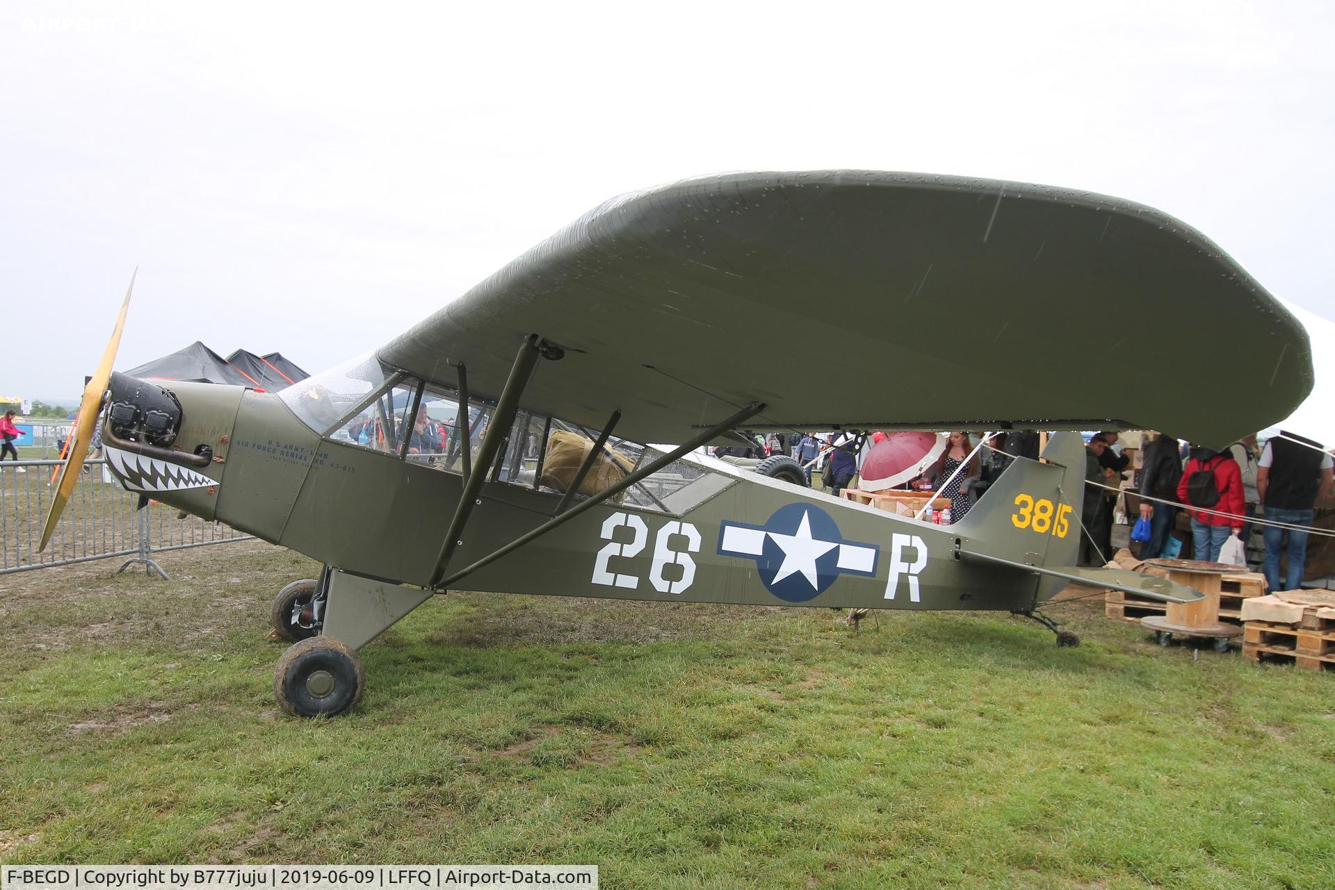 F-BEGD, Piper J3C-65 Cub Cub C/N 9676, at La Ferté-Alais