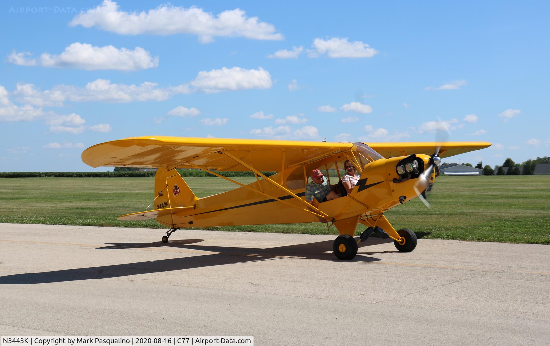 N3443K, 1946 Piper J3C-65 Cub C/N 22134, Piper J3C-65