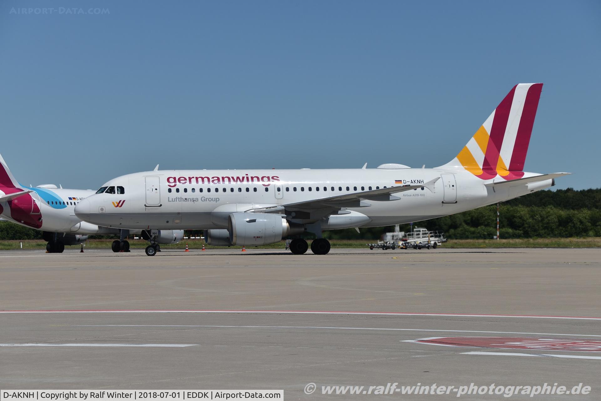 D-AKNH, 1998 Airbus A319-112 C/N 794, Airbus A319-112 - 4U GWI Germanwings - 794 - D-AKNH - 01.07.2018 - CGN