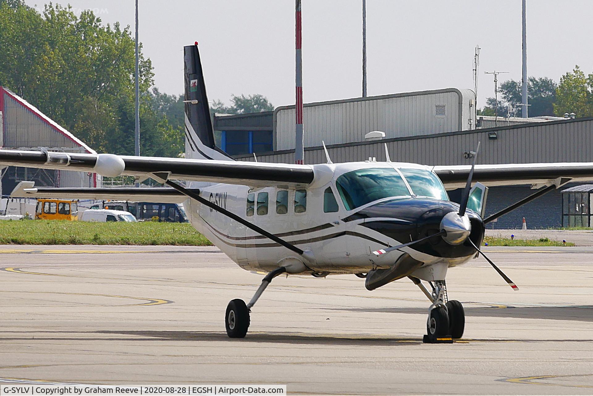 G-SYLV, 2002 Cessna 208B  Grand Caravan C/N 208B0936, Parked at Norwich.