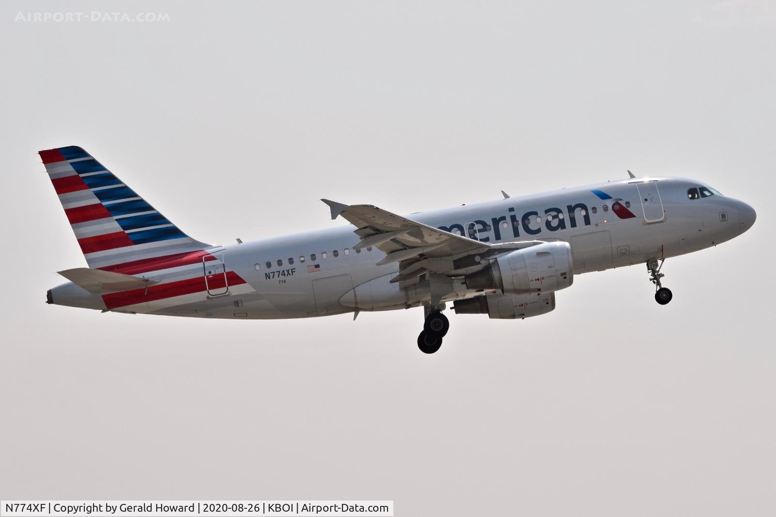 N774XF, 2003 Airbus A319-112 C/N 2019, Departing BOI.