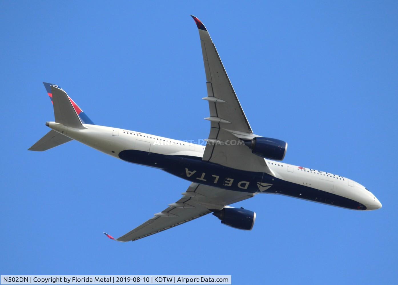 N502DN, 2017 Airbus A350-941 C/N 135, DTW 2019