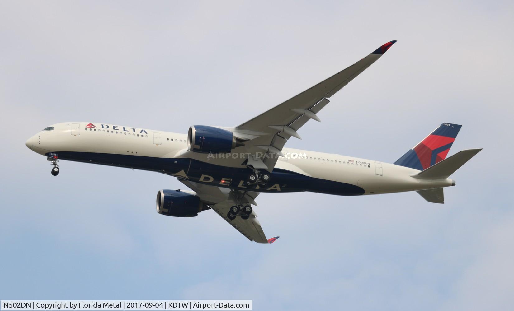 N502DN, 2017 Airbus A350-941 C/N 135, DTW 2017