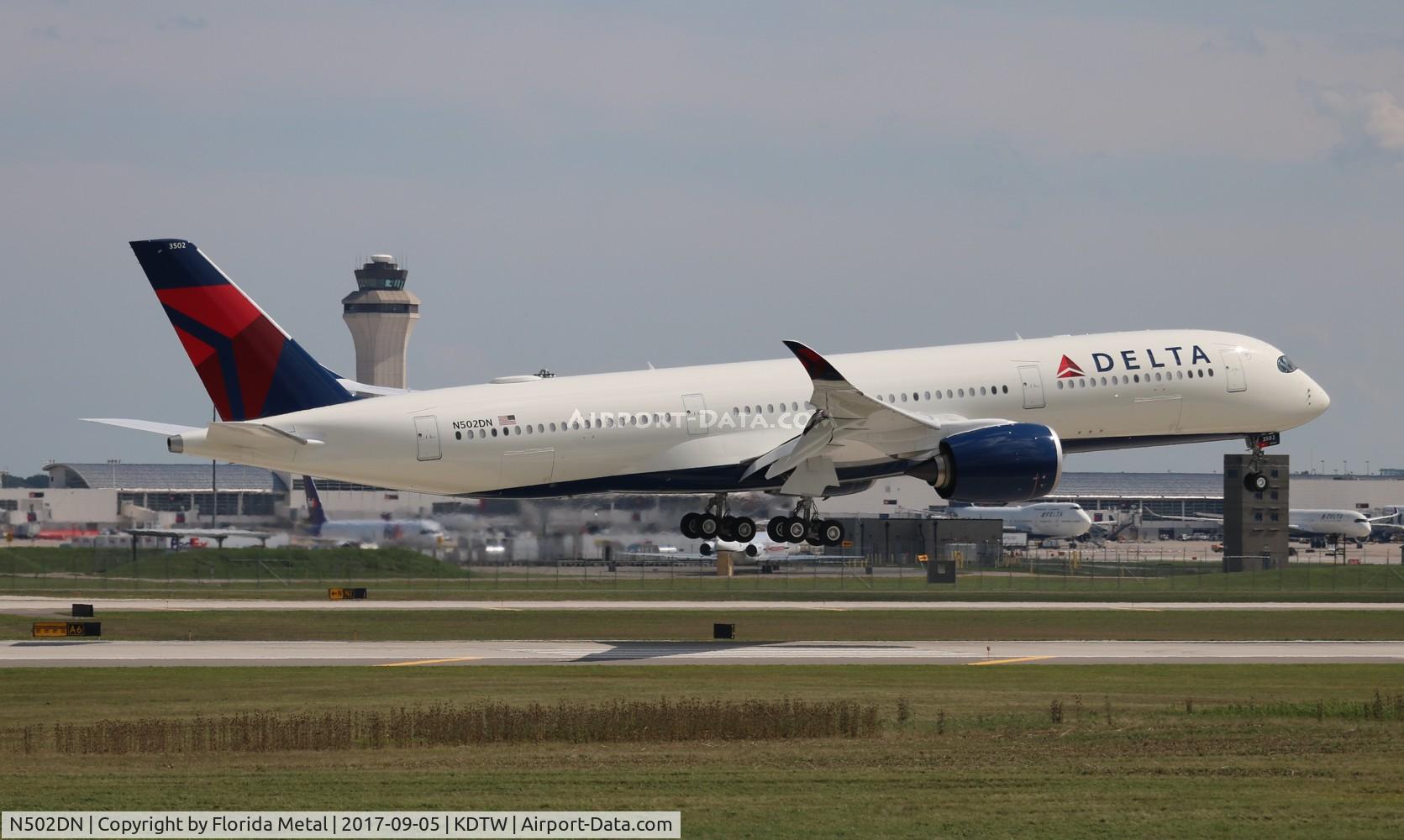 N502DN, 2017 Airbus A350-941 C/N 135, DTW 2017
