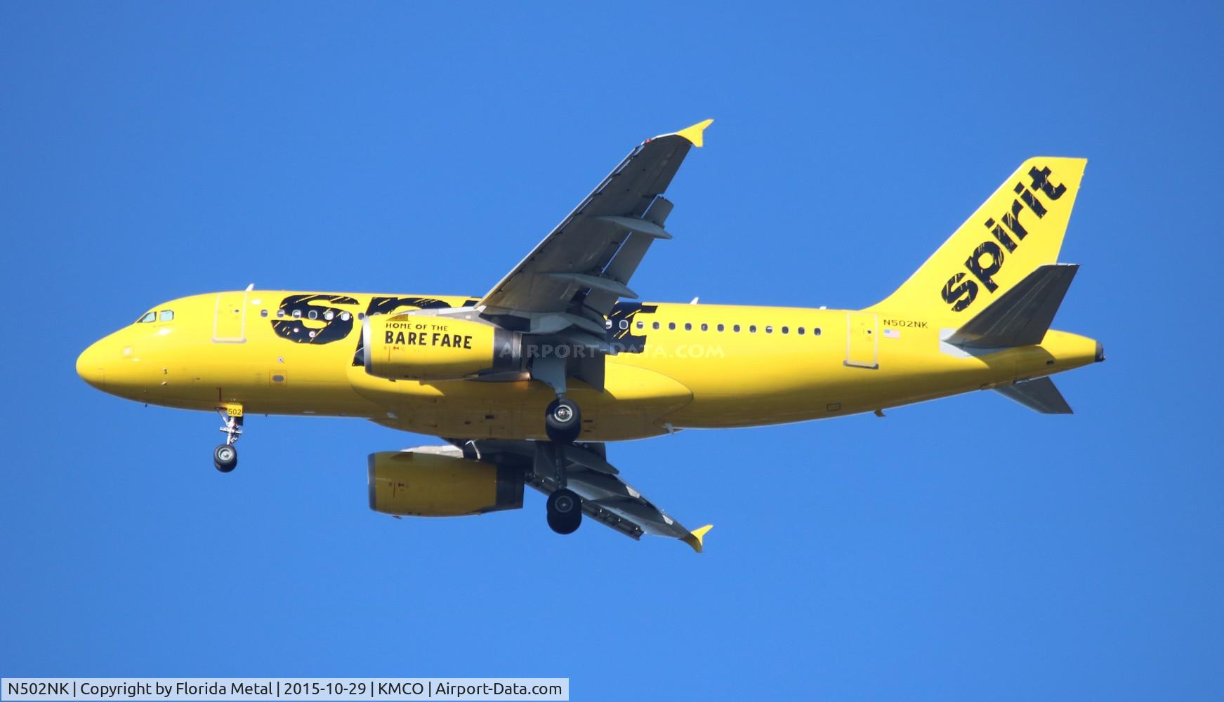 N502NK, 2005 Airbus A319-132 C/N 2433, MCO 2015