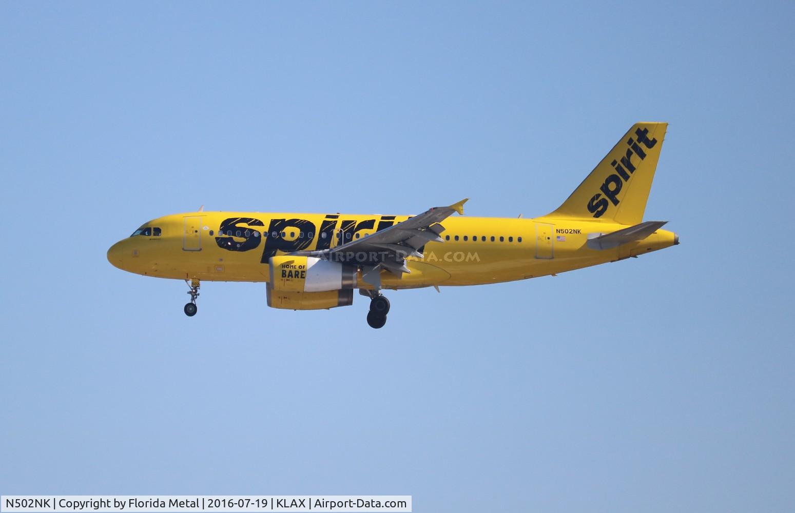 N502NK, 2005 Airbus A319-132 C/N 2433, LAX 2016