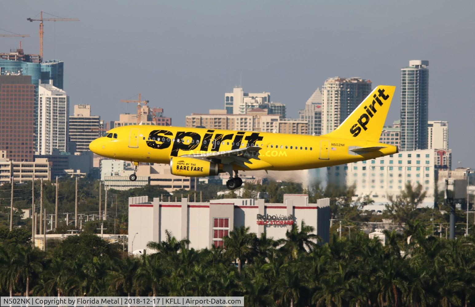 N502NK, 2005 Airbus A319-132 C/N 2433, FLL 2018