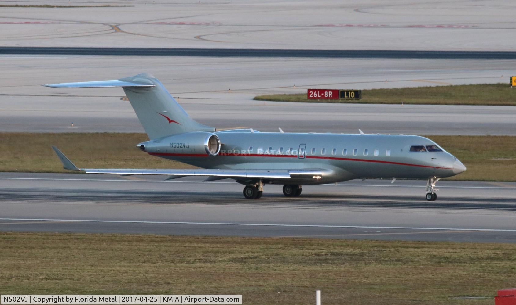 N502VJ, 2014 Bombardier BD-700-1A11 Global 5000 C/N 9608, MIA 2017