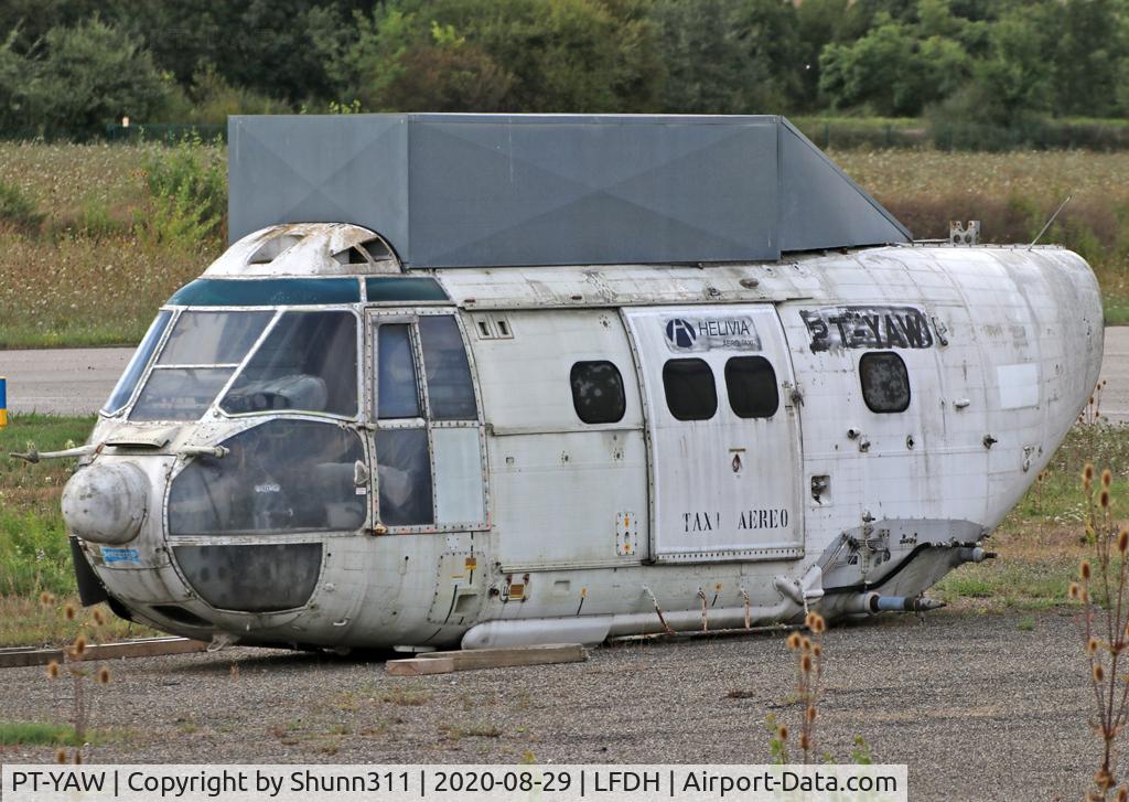 PT-YAW, Aérospatiale SA-330J Puma C/N 1590, Stored near maintenance buildings... Was stored at Angoulême as an instructional airframe...