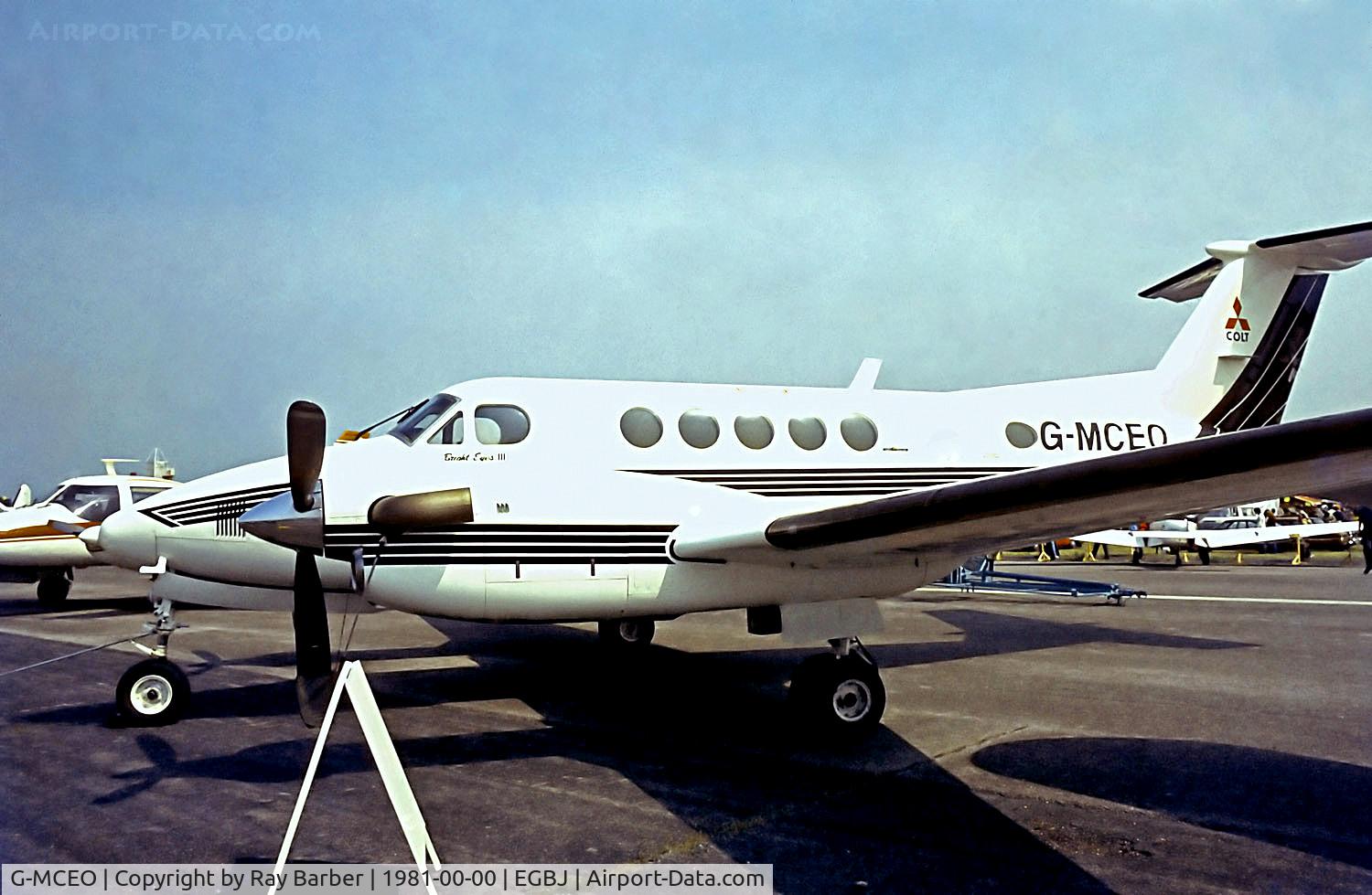 G-MCEO, 1980 Beech 200 Super King Air C/N BB-828, G-MCEO   Beech 200 Super King Air [BB-828] (Colt Executive Aviation) Staverton~G 1981