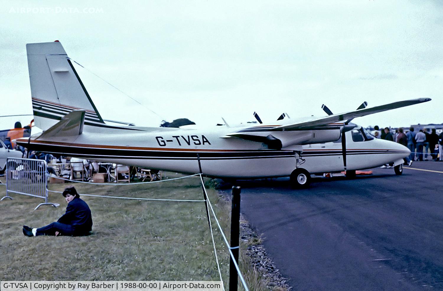 G-TVSA, 1978 Rockwell 690B Turbo Commander C/N 11530, G-TVSA   Rockwell 690B Turbo Commander [11530] (Place & Date unknown) @ 1988
