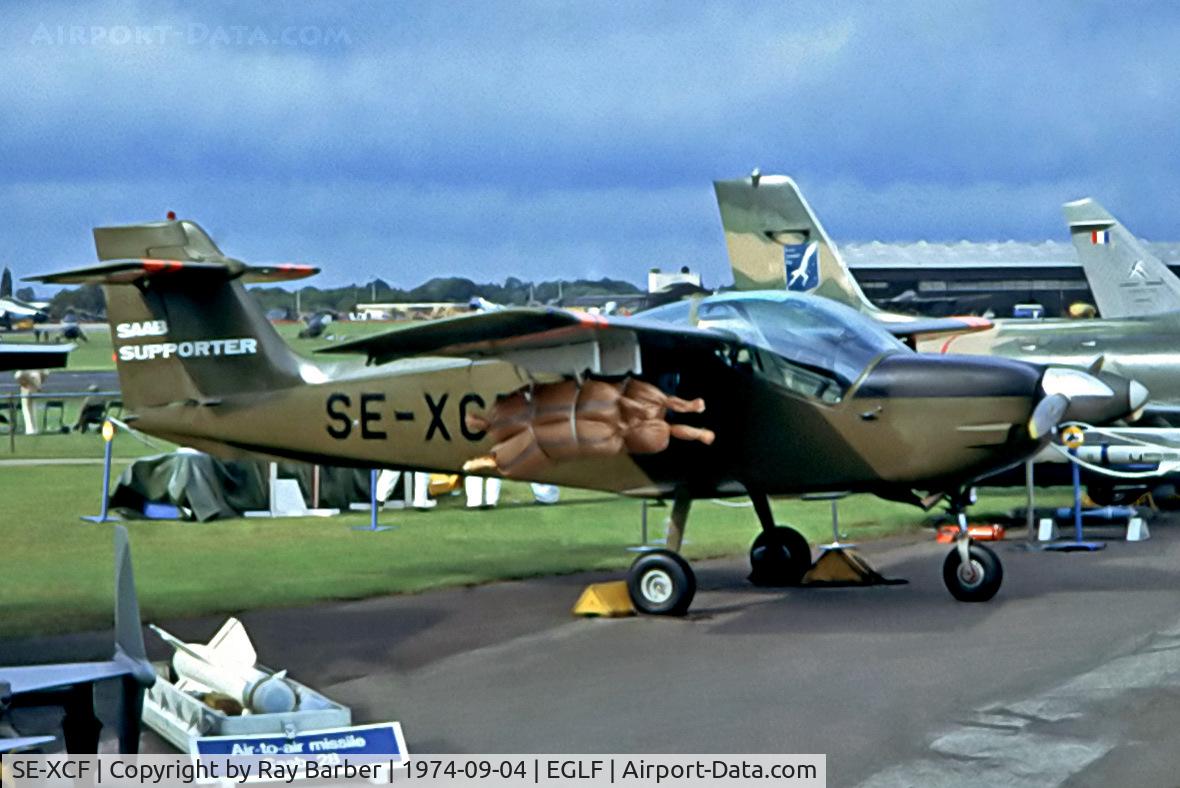 SE-XCF, Saab MFI-15 Safari C/N 15-02, SE-XCF   SAAB MFI-15 Safari [02] Farnborough~G @ 04/09/1974