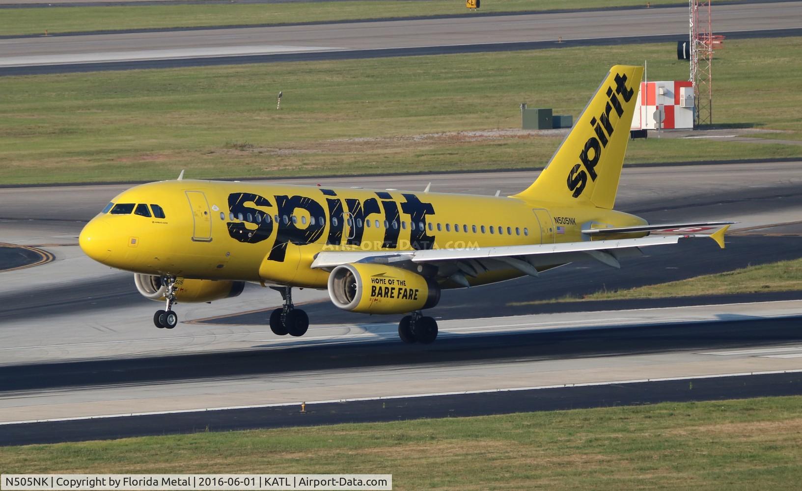 N505NK, 2005 Airbus A319-132 C/N 2485, ATL 2016