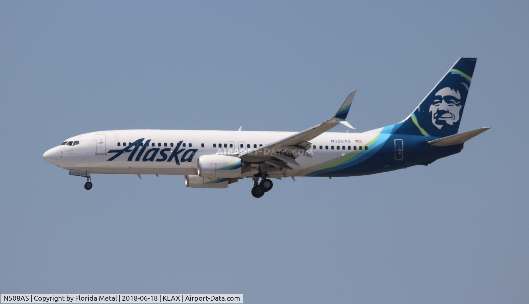 N508AS, 2008 Boeing 737-890 C/N 35691, LAX 2018