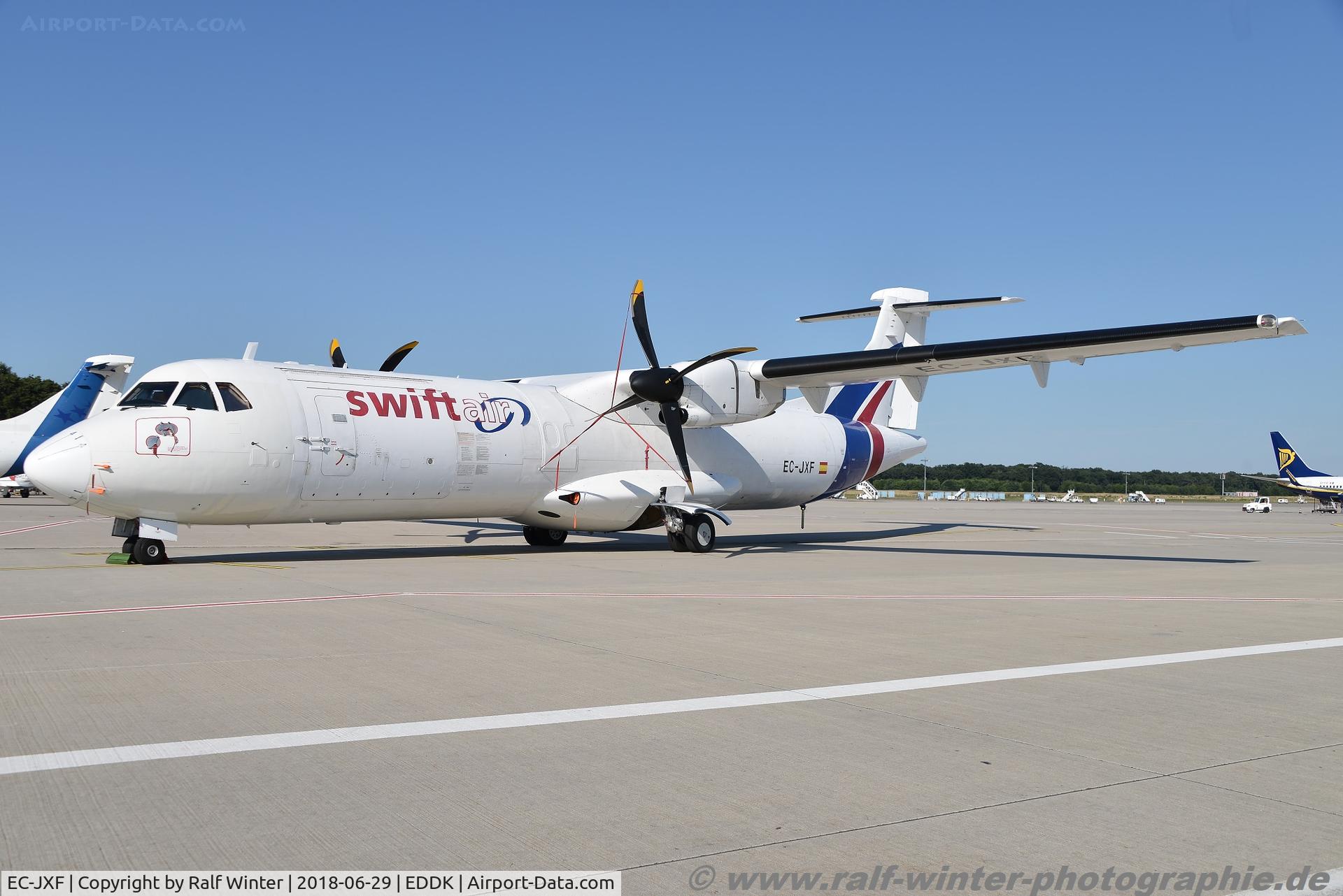 EC-JXF, 1989 ATR 72-211 C/N 150, ATR 72-201 211F - W3 SWT Swiftair - 150 - EC-JXF - 29.06.2018 - CGN