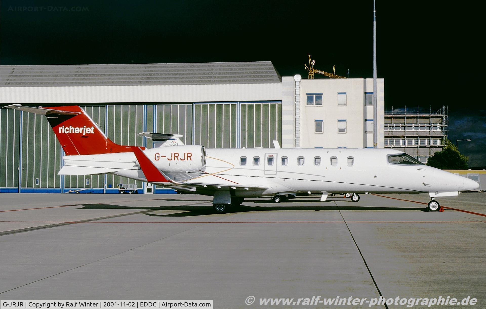 G-JRJR, 1999 Learjet 45 C/N 45-055, Learjet 45 - Richer Jet London - 45-055 - GJRJR - 02.11.2001 - DRS