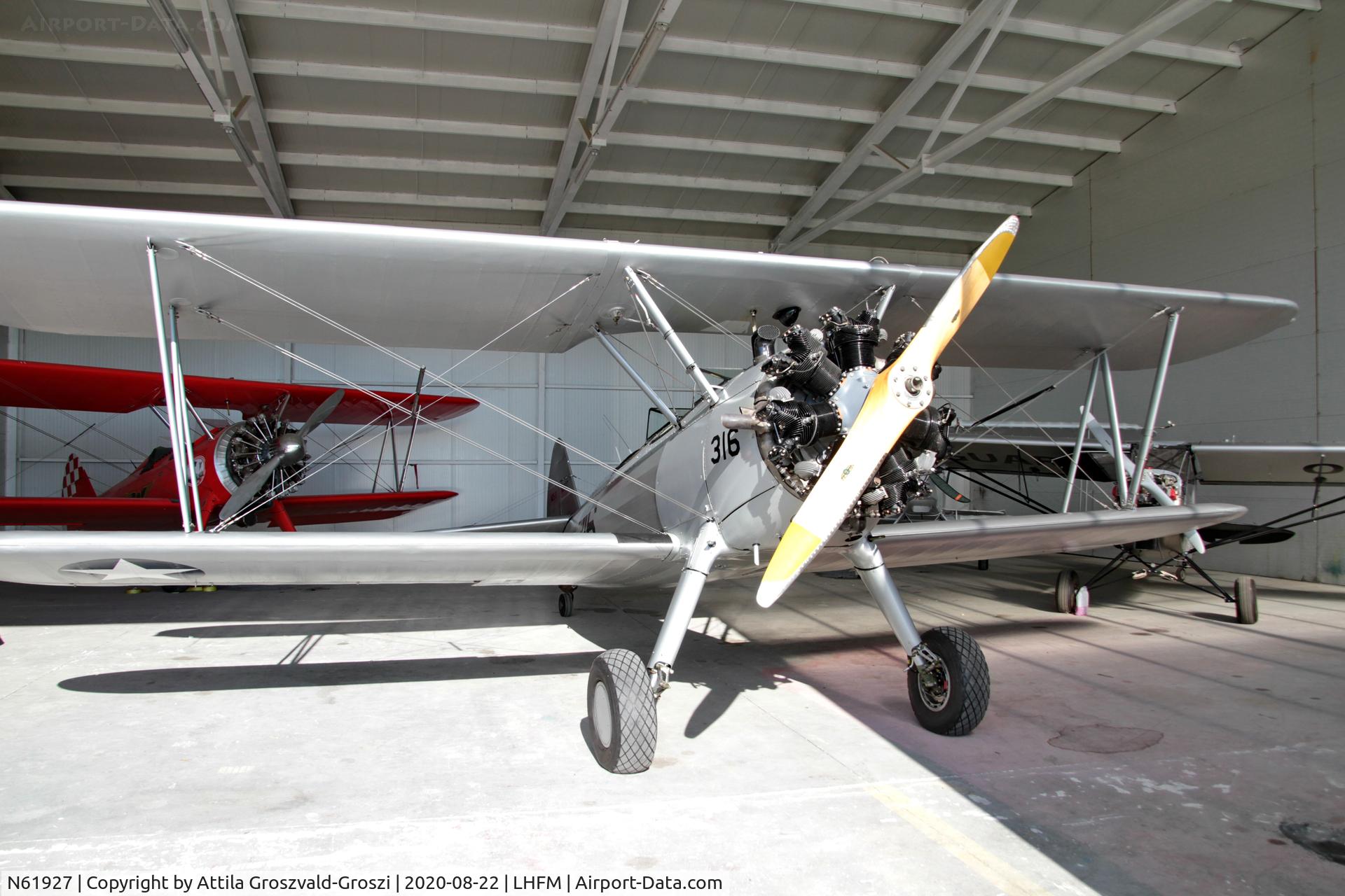 N61927, 1945 Boeing A75 C/N 75-148, LHFM - Fertöszentmiklós, MEIDL Airport, Hungary