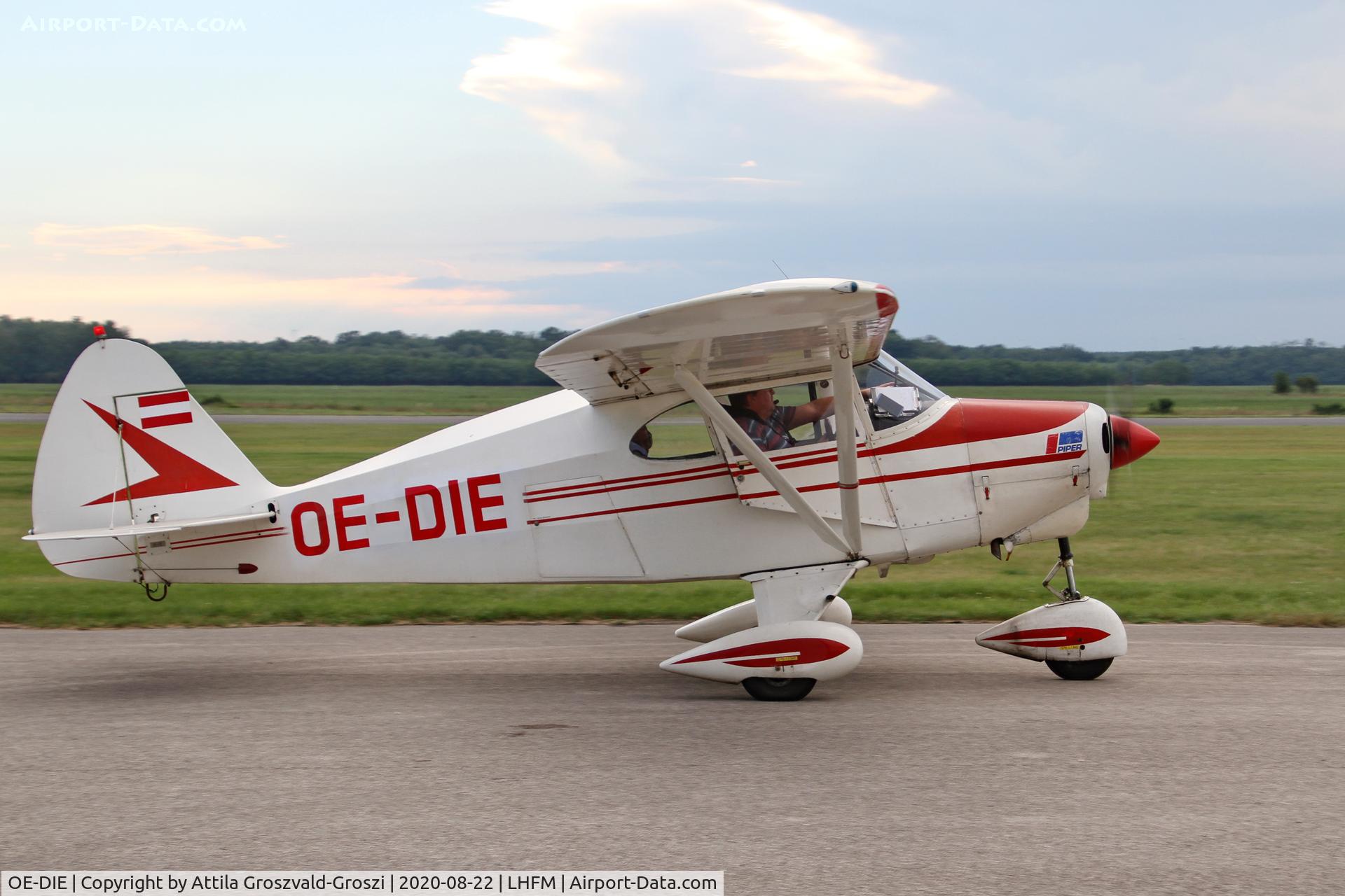 OE-DIE, 1953 Piper PA-22-150 Tri Pacer C/N 22-1067, LHFM - Fertöszentmiklós, MEIDL Airport, Hungary