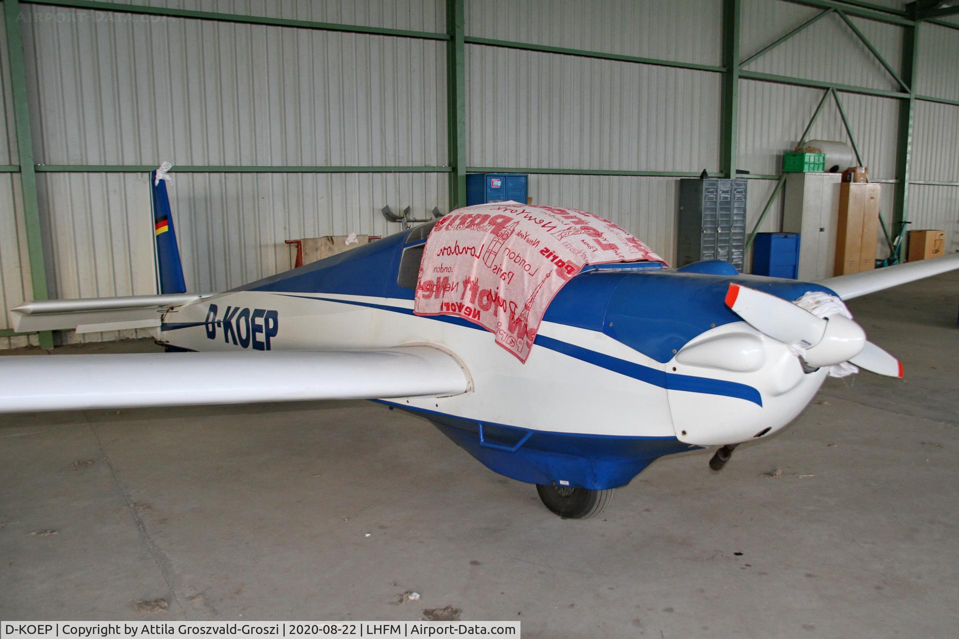 D-KOEP, 1976 Scheibe SF-25C Falke 1700 C/N 4475, LHFM - Fertöszentmiklós, MEIDL Airport, Hungary