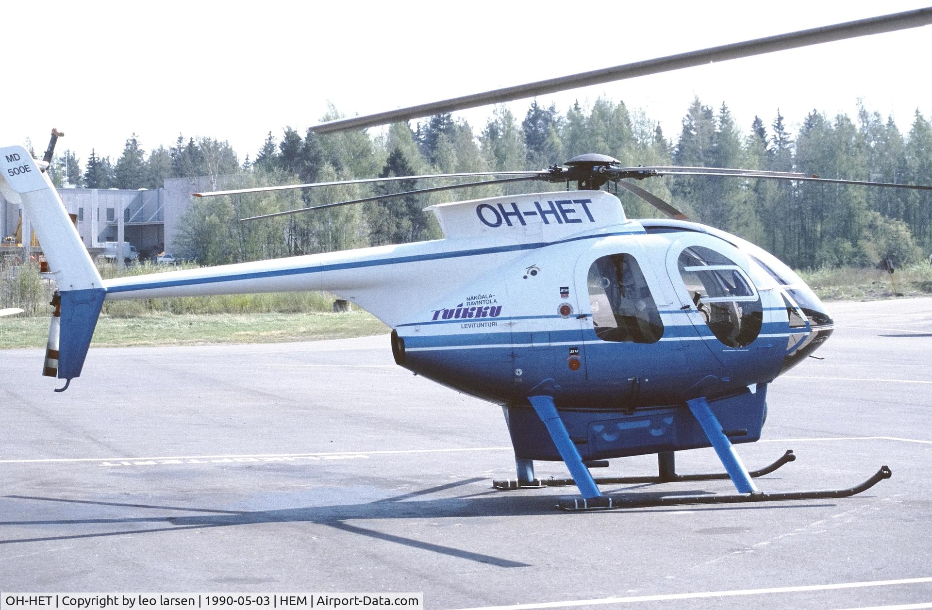 OH-HET, 1989 McDonnell Douglas MD-500E (369E) C/N 0344E, Malmi 3.5.1990