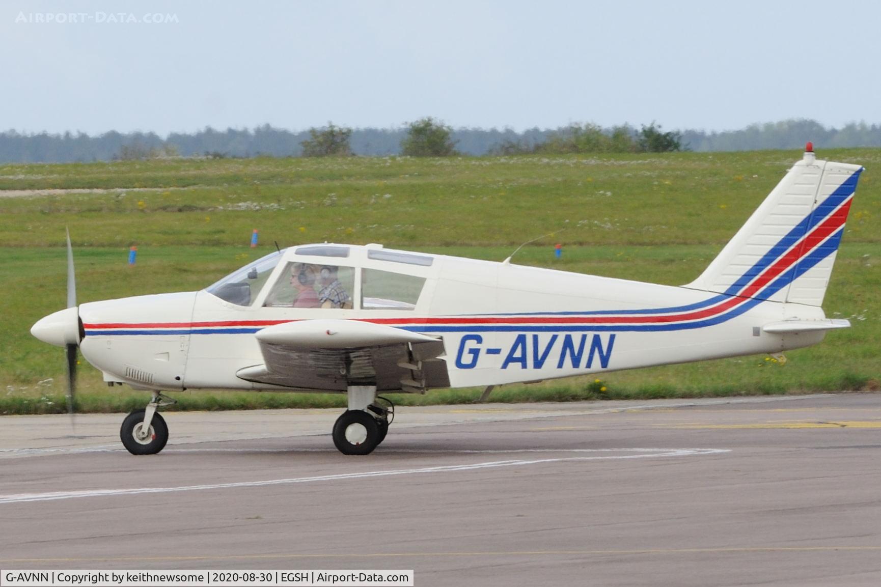 G-AVNN, 1967 Piper PA-28-180 Cherokee C/N 28-4049, Arriving at Norwich from Exeter.