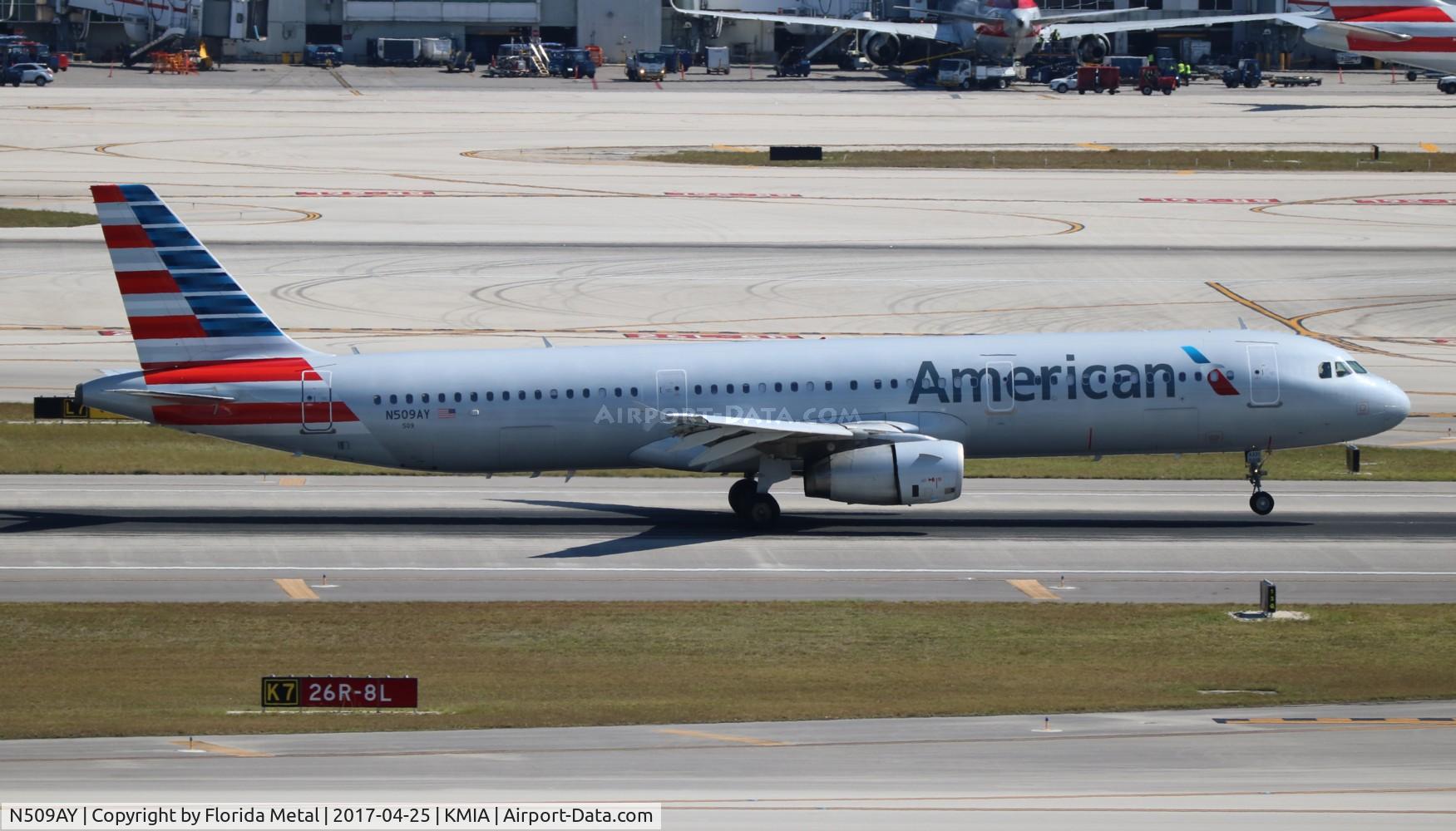 N509AY, 2009 Airbus A321-231 C/N 3796, MIA 2017