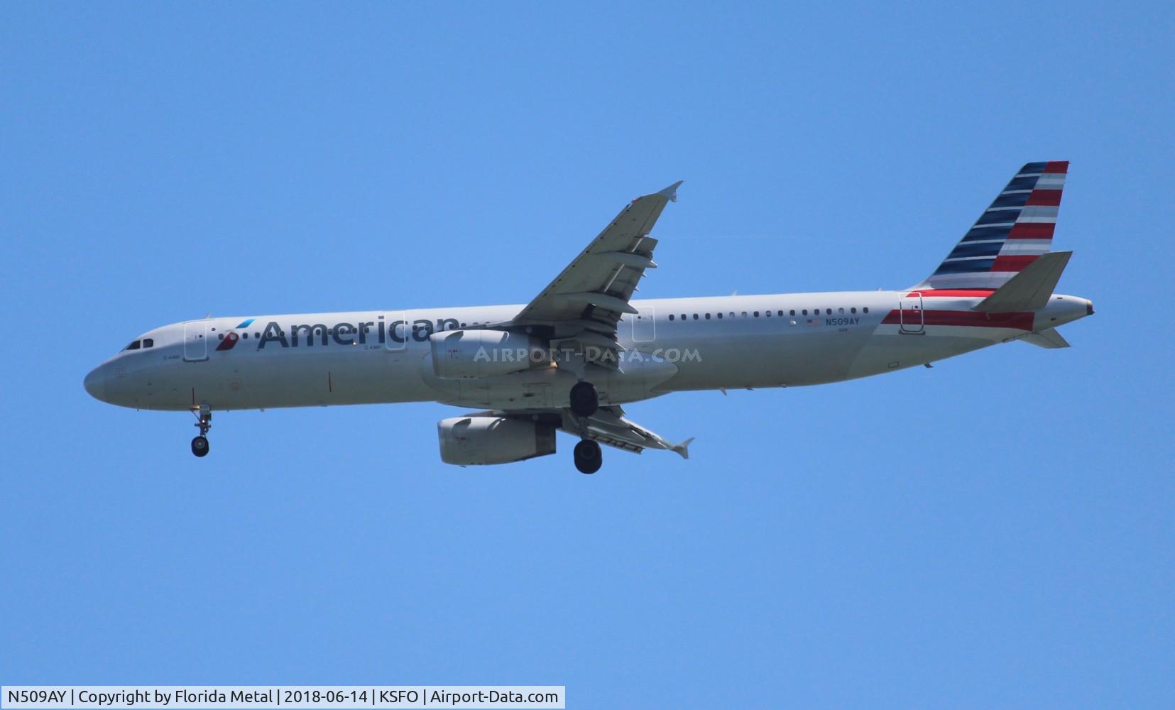N509AY, 2009 Airbus A321-231 C/N 3796, SFO 2018