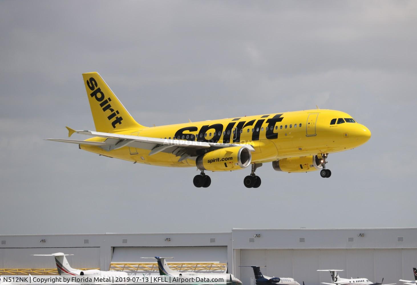 N512NK, 2006 Airbus A319-132 C/N 2673, FLL 2019