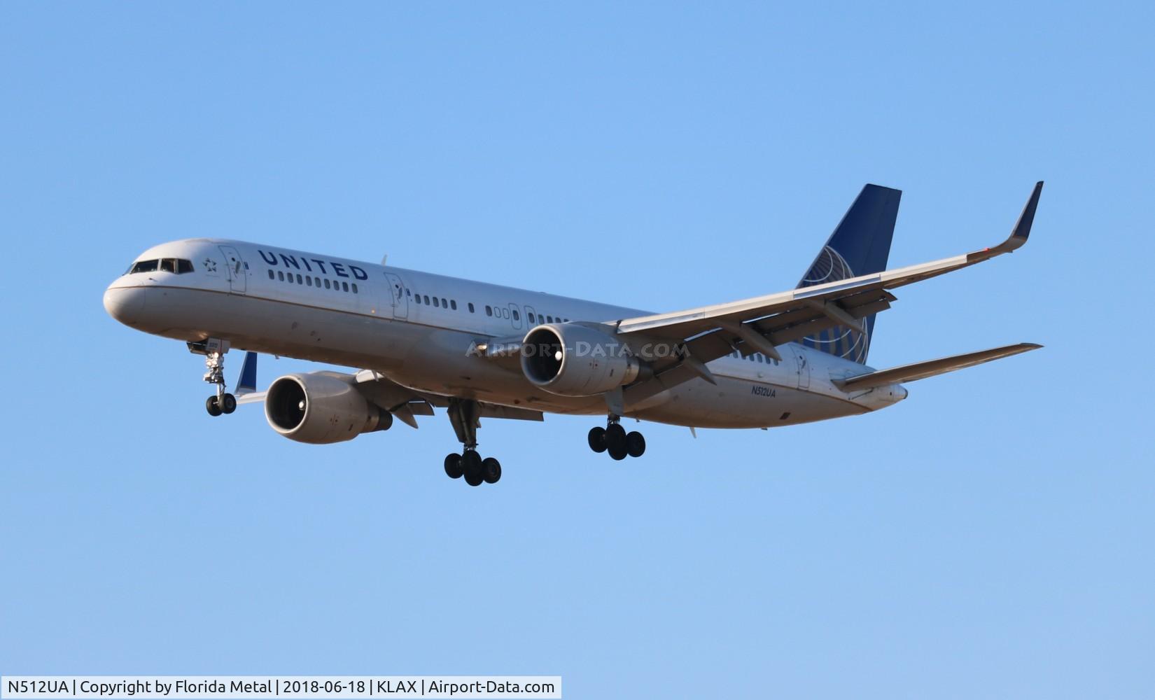 N512UA, 1990 Boeing 757-222 C/N 24809, LAX 2018