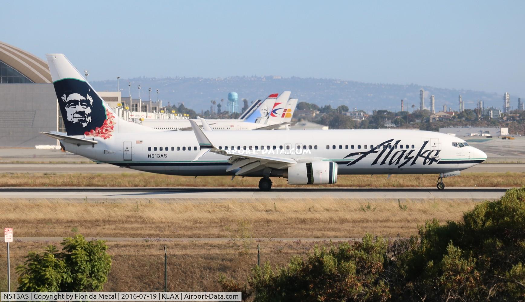 N513AS, 2008 Boeing 737-890 C/N 35192, LAX 2016
