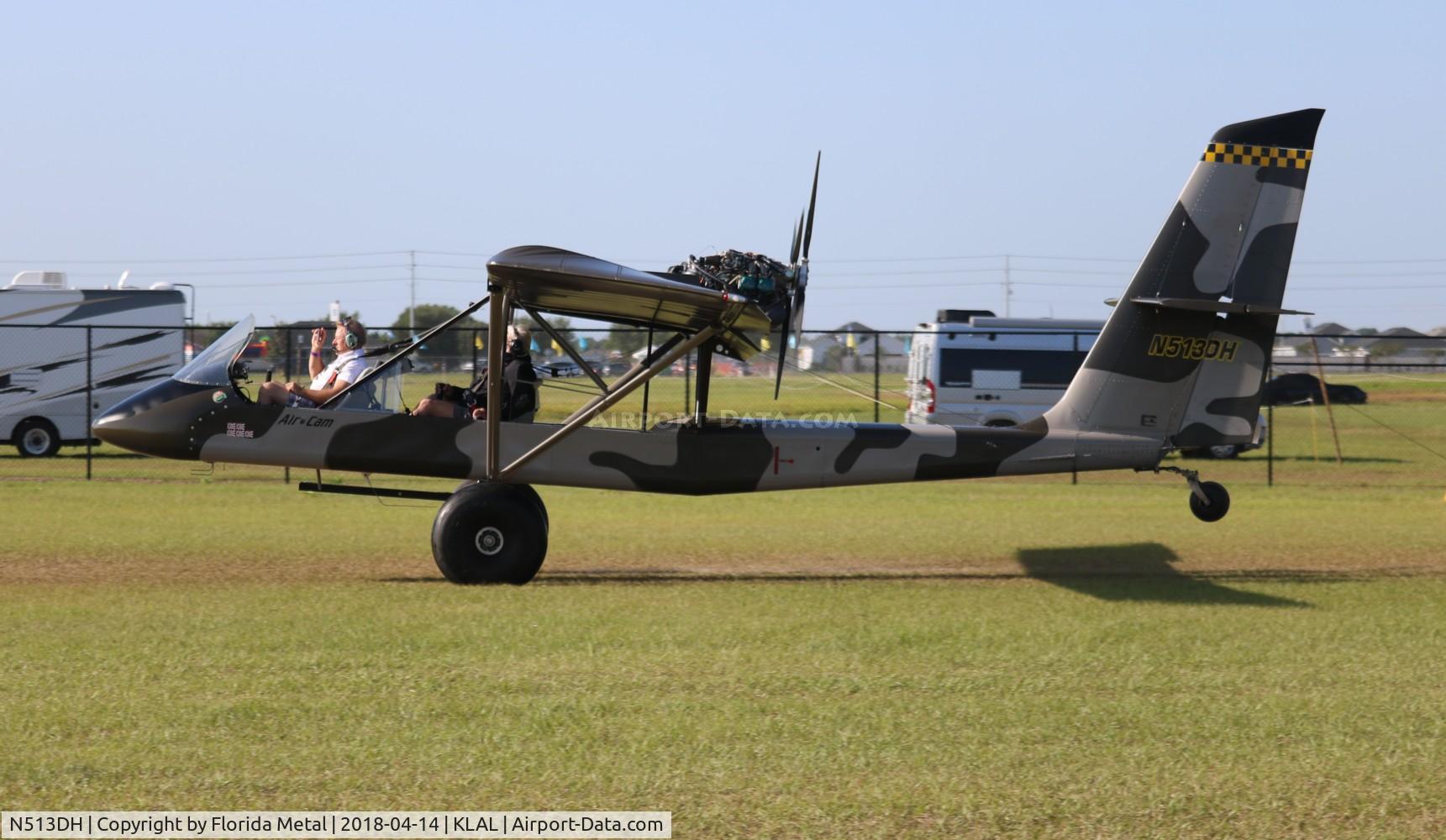 N513DH, 2002 Leza-Lockwood Air Cam C/N AC115, SNF 2018