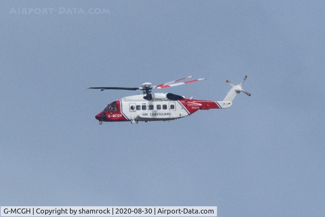 G-MCGH, 2014 Sikorsky S-92A C/N 920234, Over Holme-next-the-Sea Norfolk, England.