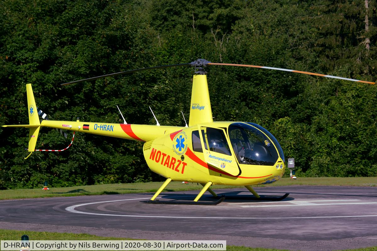 D-HRAN, Robinson R44  Raven II C/N 14270, D-HRAN at Kessin Heliport