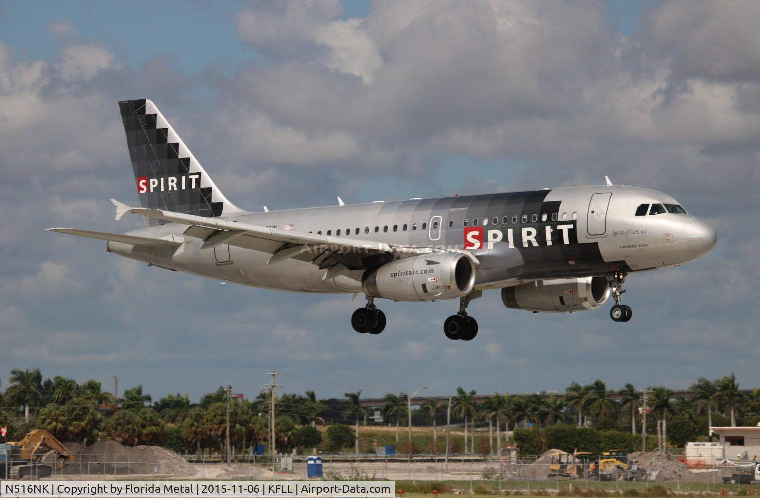 N516NK, 2006 Airbus A319-132 C/N 2704, FLL 2015