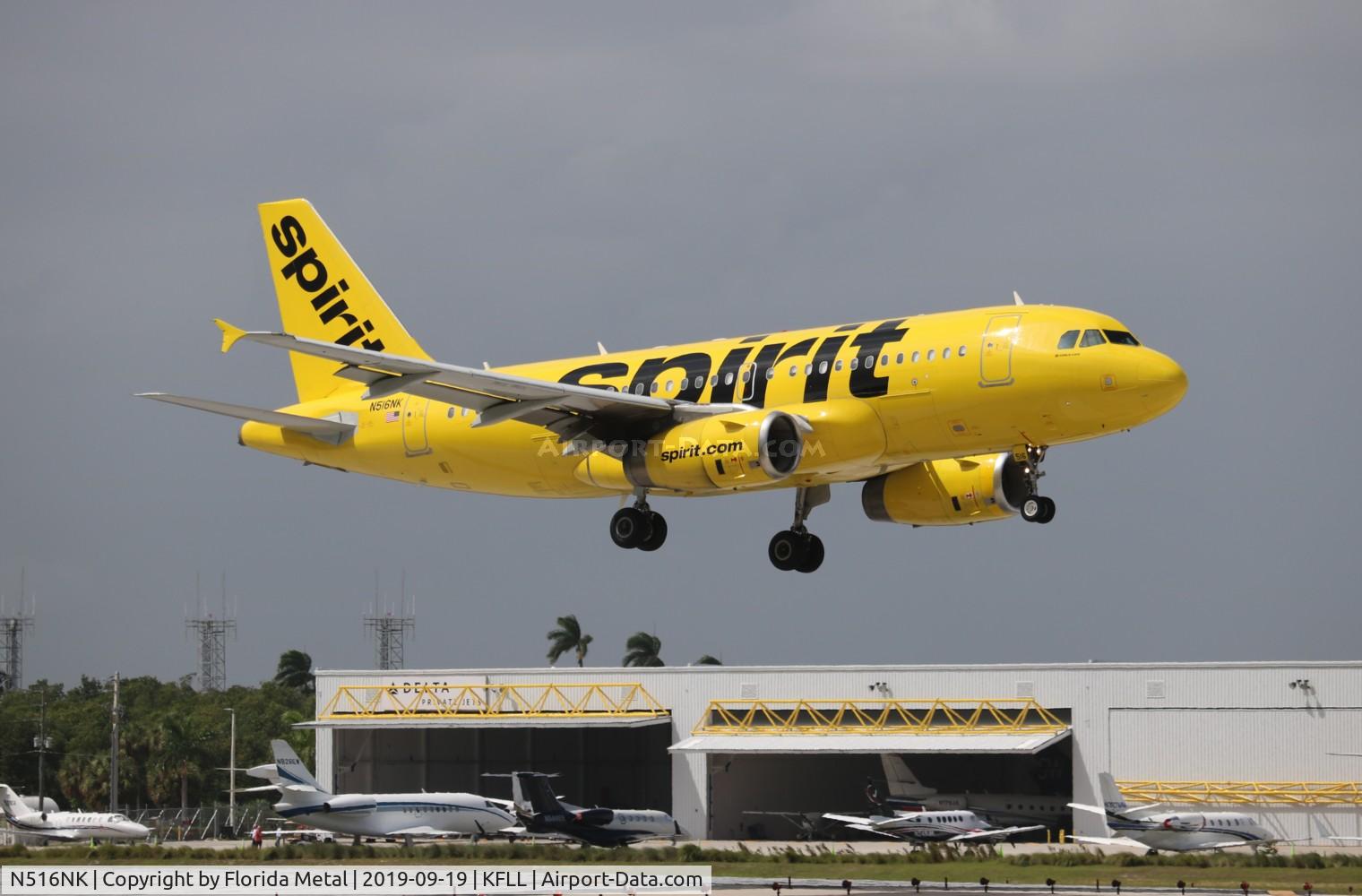 N516NK, 2006 Airbus A319-132 C/N 2704, FLL 2019