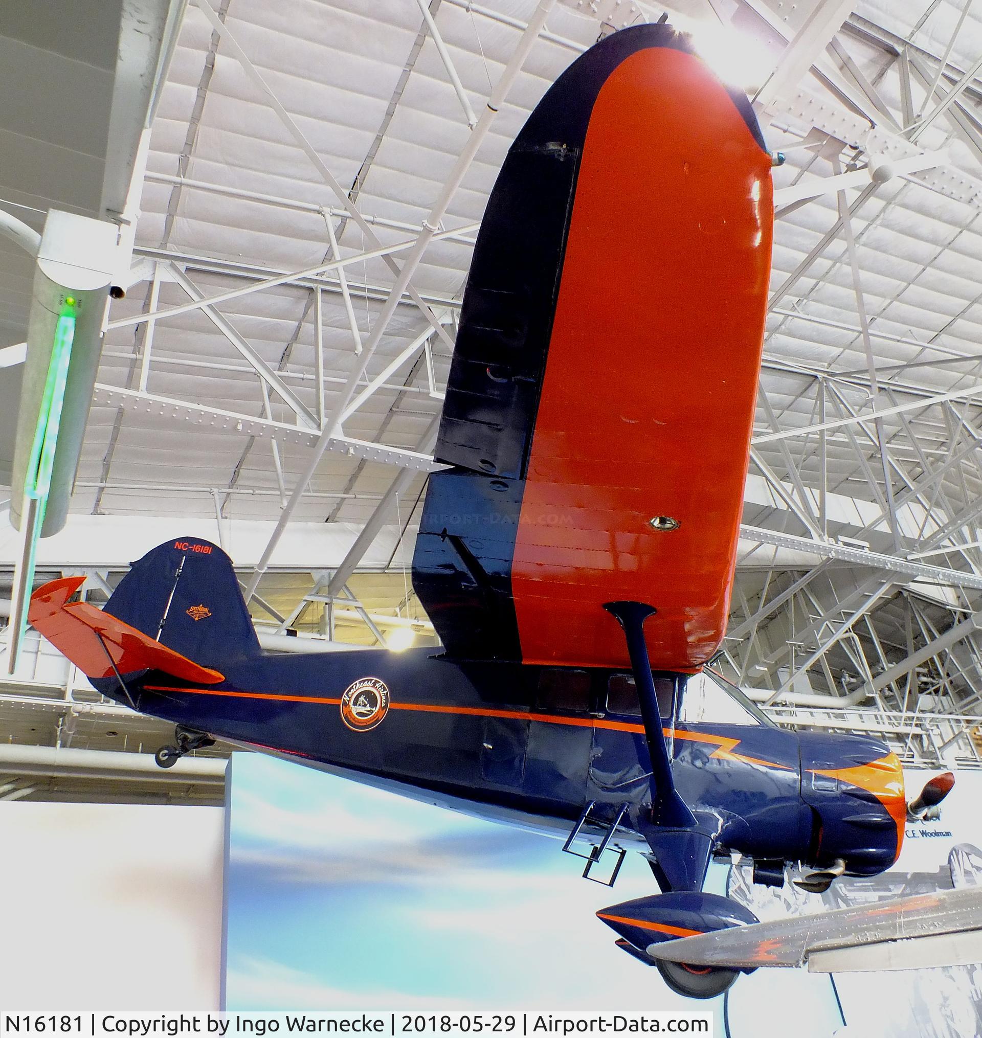 N16181, 1936 Stinson SR-8E Reliant C/N 9755, Stinson SR-8E Reliant at the Delta Flight Museum, Atlanta GA