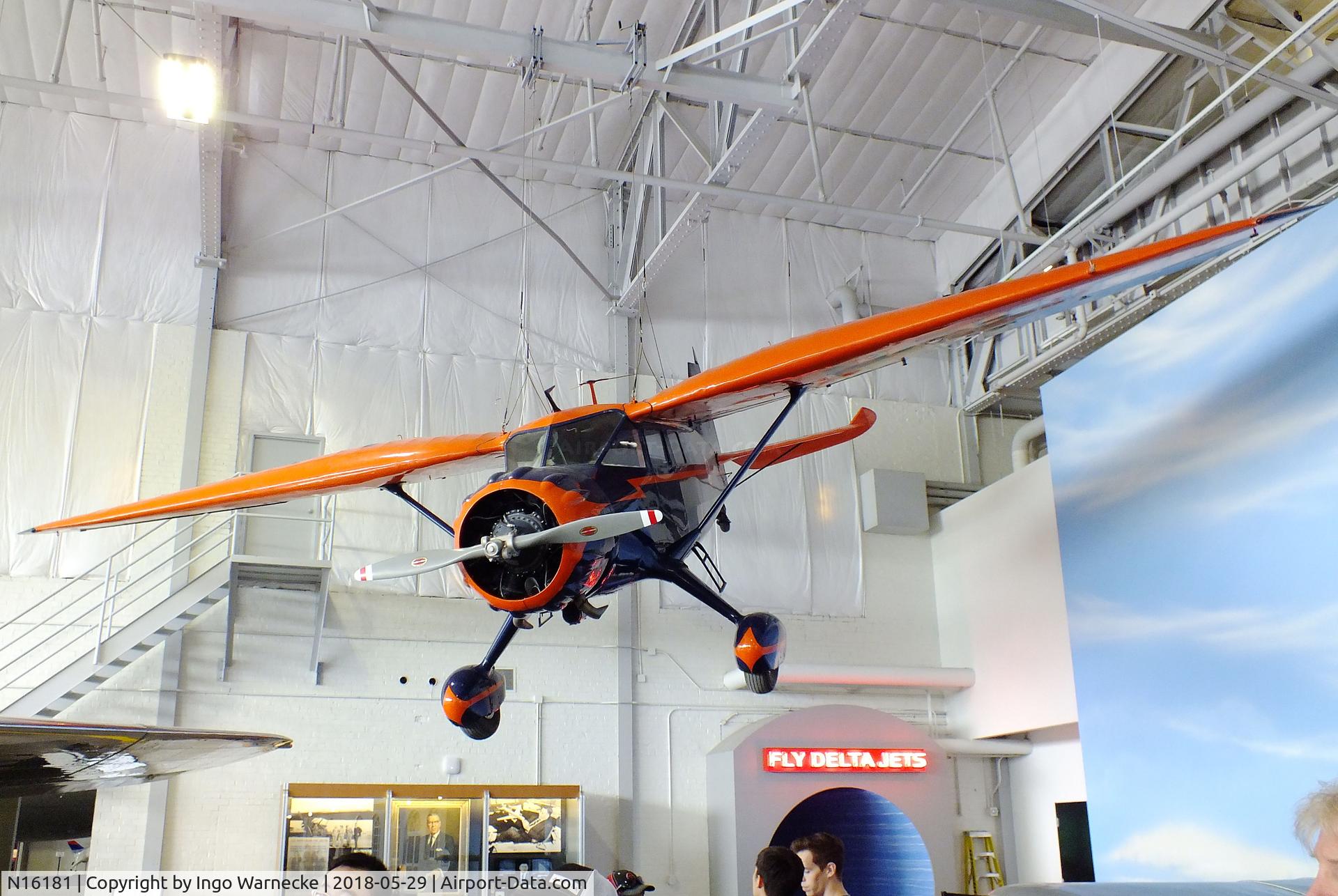 N16181, 1936 Stinson SR-8E Reliant C/N 9755, Stinson SR-8E Reliant at the Delta Flight Museum, Atlanta GA