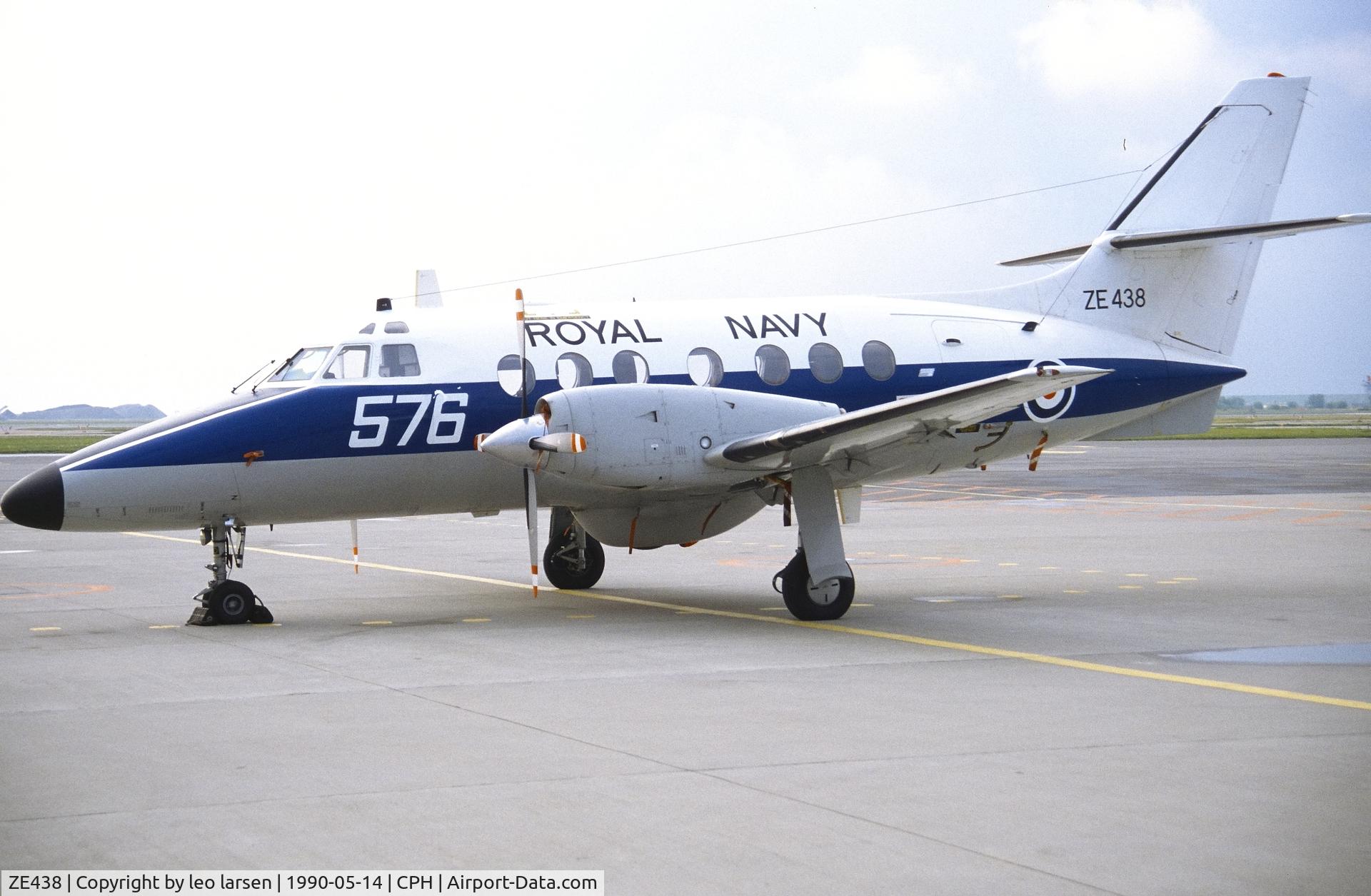 ZE438, 1986 British Aerospace BAe-3100 Jetstream T3 C/N 647, Copenhagen 14.5.1990