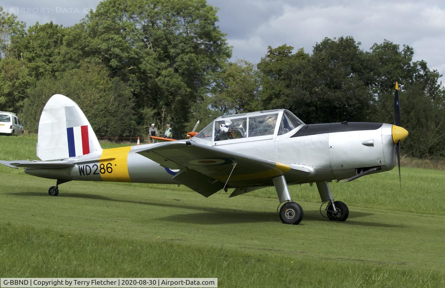 G-BBND, 1950 De Havilland DHC-1 Chipmunk T.10 C/N C1/0225, At Stoke Golding