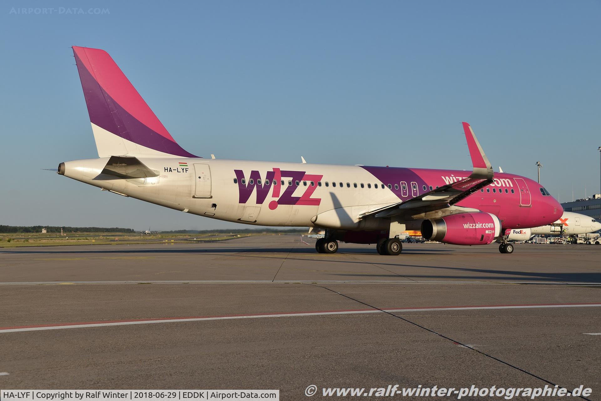 HA-LYF, 2014 Airbus A320-232 C/N 6195, Airbus A320-232(W) - W6 WZZ Wizz Air - 6195 - HA-LYF - 29.06.2018 - CGN